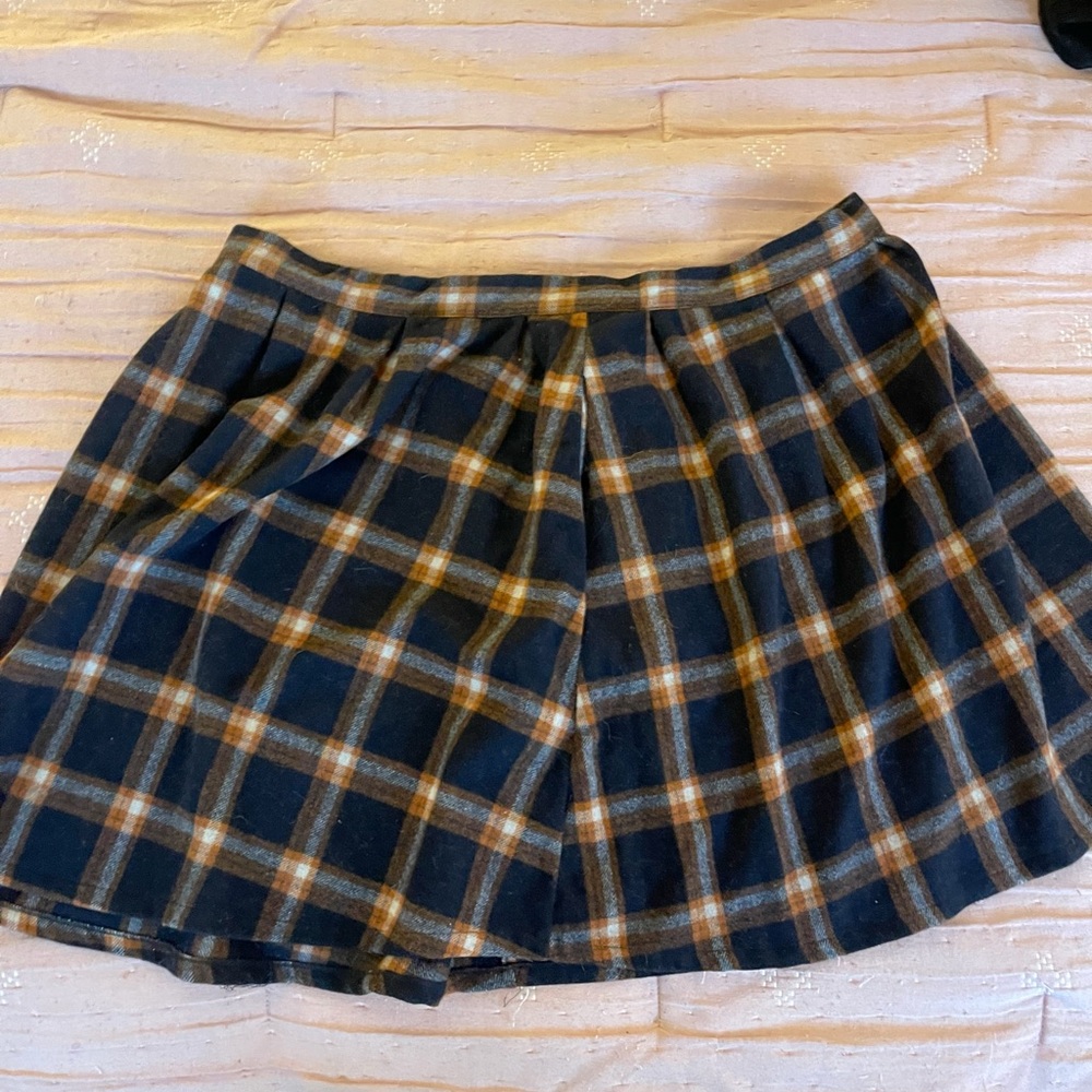 Modcloth Plaid Wool Skirt